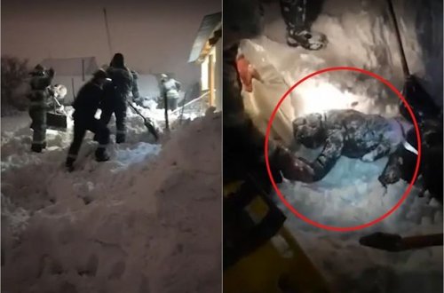 10 saat qar yığının altında qalan qadın xilas edildi - VİDEO