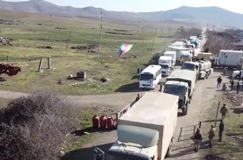 Şuşanın infrastrukturunu bərpa etmək üçün inşaat materialları göndərildi - VİDEO