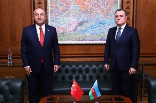 Ceyhun Bayramov Mövlud Çavuşoğlunu təbrik etdi - FOTO