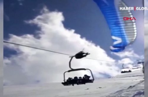 Paraşütçü kabin liftə çırpıldı – ANBAAN VİDEO