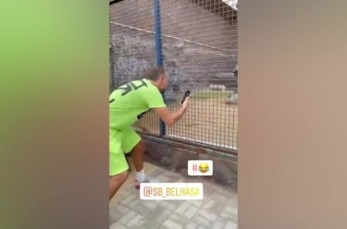 Tanınmış futbolçu meymunu hirsləndirdi və cavabını aldı – VİDEO