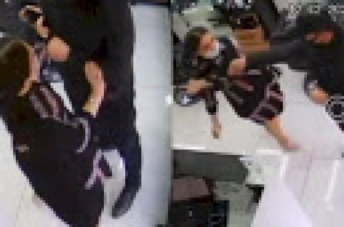 Polislə gənc qadının bu görüntüləri gündəm oldu - Video