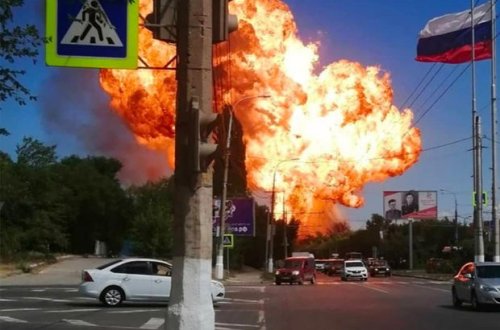 Moskvada yanacaqdoldurma məntəqəsində partlayış - VİDEO