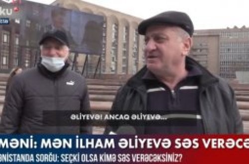 Yerevan sakini: Mən İlham Əliyevə səs vermək istəyirəm