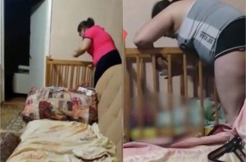 Ana körpəni vəhşicəsinə döyüb xəstəxanalıq etdi - VİDEO