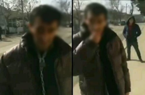 В Баку владелец магазина, приковавший душевнобольного цепью к столбу, привлечен к ответственности - ВИДЕО
