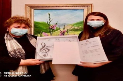 Qənirə Paşayeva Dövlət Xor Kapellasının bədii rəhbəri və baş dirijorunu yubileyi münasibətilə təbrik edib