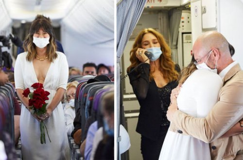 Nikahlarını 12 min metr hündürlükdə bağladılar - FOTO