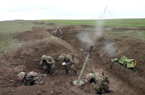 Учения минометных батарей с боевой стрельбой продолжаются - ВИДЕО