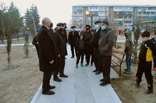 Mingəçevirdə daha bir nümunəvi məhəllə istifadəyə verildi - QURUCULUQ İŞLƏRİ UĞURLA DAVAM EDİR