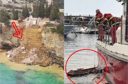 Qəbiristanlıq dənizə “axdı”: Yüzlərlə tabut suya düşdü - VİDEO