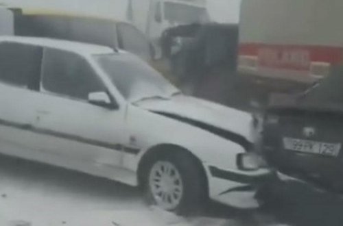 Qaradağda 10 maşın toqquşdu, ölən var - VİDEO - FOTO