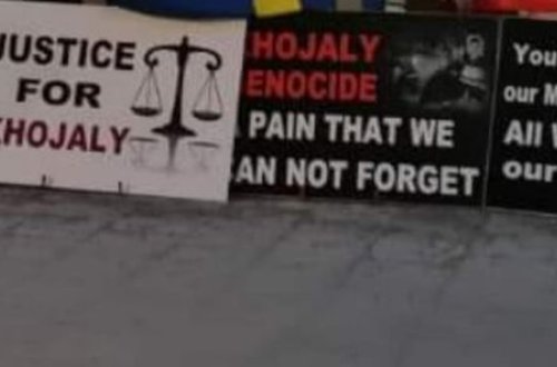 Stokholmda “Xocalıya ədalət!” plakatları yerləşdirilib - FOTO