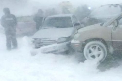 Rusiyada çovğun dəhşətli mənzərə yaratdı - VİDEO