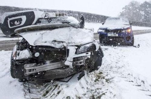Обнародовано количество ДТП, произошедших в Азербайджане из-за снежной погоды