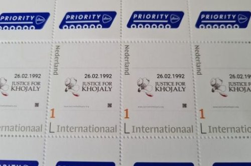 Niderlandda üzərində “Xocalıya ədalət!” yazılmış poçt markaları buraxılıb