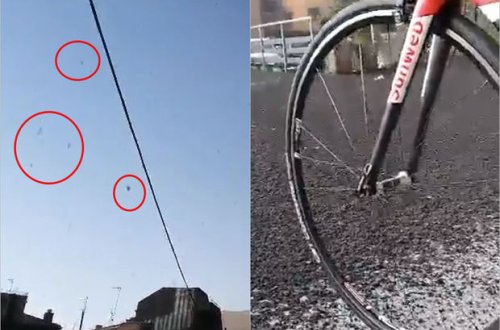 Siciliyaya göydən daş yağdı – FOTO/VİDEO