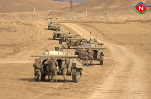 Naxçıvanda tabor və divizion komandirləri döyüş hazırlıqlarını nümayiş etdirdilər - VİDEO