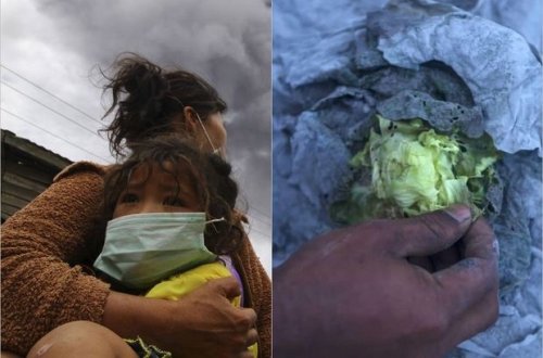 İndoneziyada təbii fəlakət ətraf məntəqələri ölü səhraya çevirdi - FOTO/VİDEO