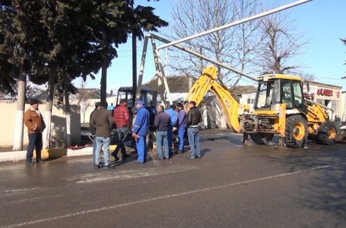 Tovuz  sakinlərini qazsız qoyan qəzanın aradan qaldırılmasına başlanıldı-FOTO