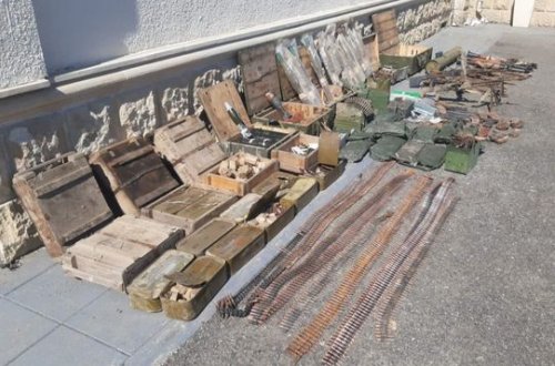 Füzulidə düşmənin atıb qaçdığı silah-sursatlar aşkarlandı - FOTO/VİDEO