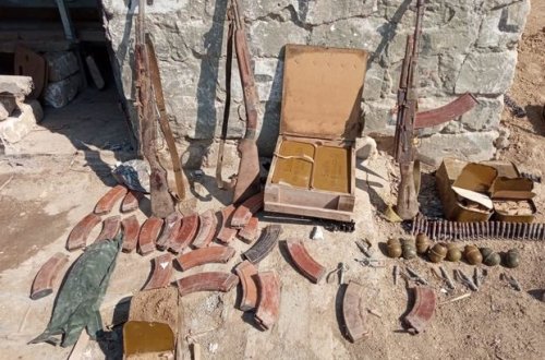 Полиция Лачина обнаружила оставленные армянами боеприпасы