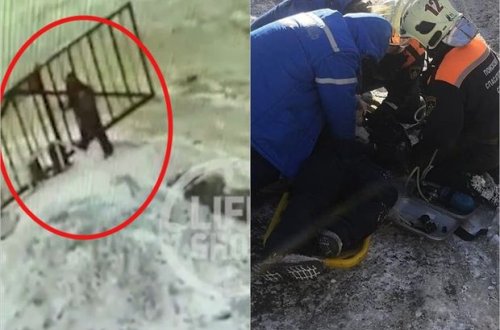 Avtomatik darvazaya sıxışan uşaq komaya düşdü - VİDEO