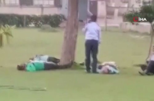 Ağacın altında gözləyən dörd nəfəri ildırım vurdu - ANBAAN VİDEO