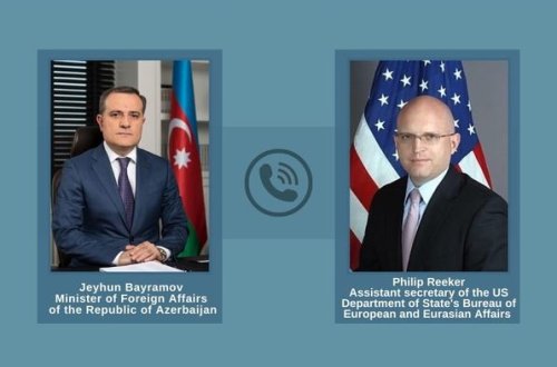 Ceyhun Bayramovla ABŞ Dövlət Katibinin köməkçisi arasında telefon danışığı olub