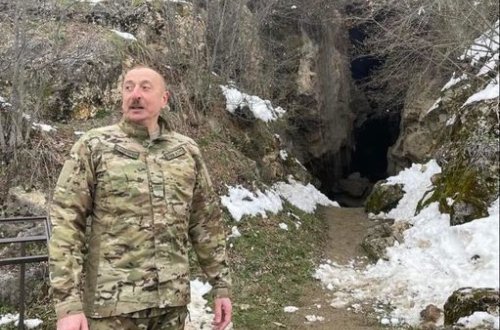 Президент и Первый вице-президент Азербайджана посетили Азыхскую пещеру - ВИДЕО