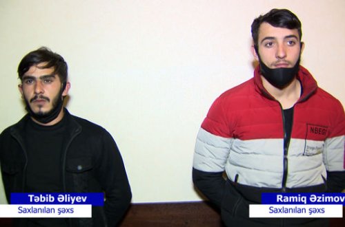 Bakıda soyğunçuluq edən şəxslər saxlandılar - VİDEO