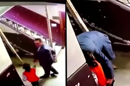 Qadın müşahidə kamerasının sayəsində uşağı pedofildən xilas etdi - VİDEO