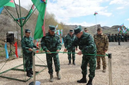 Ermənistanla sərhəddə DSX-nin yeni hərbi hissəsi fəaliy­yə­tə başladı - FOTO