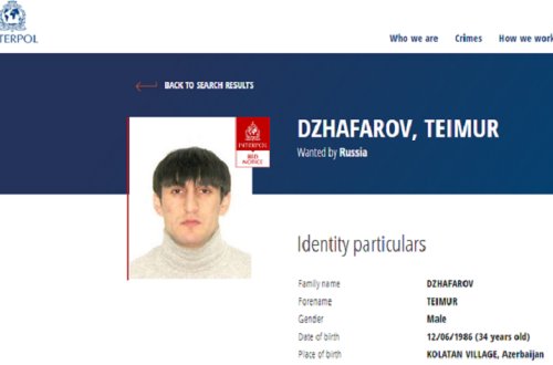 Rusiya terrorçuluqda təqsirləndirilən azərbaycanlını beynəlxalq axtarışa verib