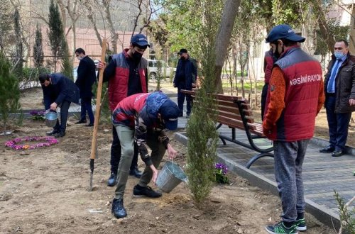 Şəhid İbrahim Abdullayevin valideynlərinin yaşadığı həyət abadlaşdırıldı