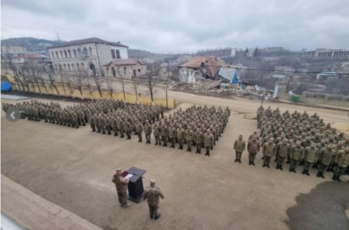 Hərbçilər 31 Mart soyqırımı gününü Şuşada andı - VİDEO