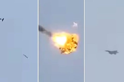 F15 qırıcısının kamikadze dronu vurma anı – VİDEO