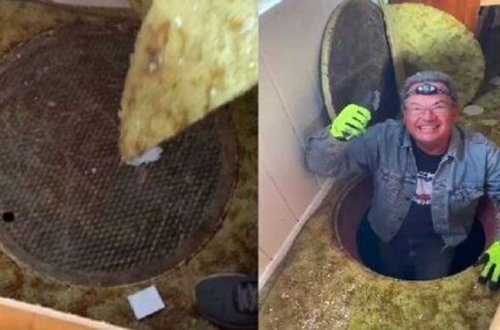 Evində tapdığı boşluğa düşdü - GÖRDÜKLƏRİNƏ İNANMADI - FOTOLAR