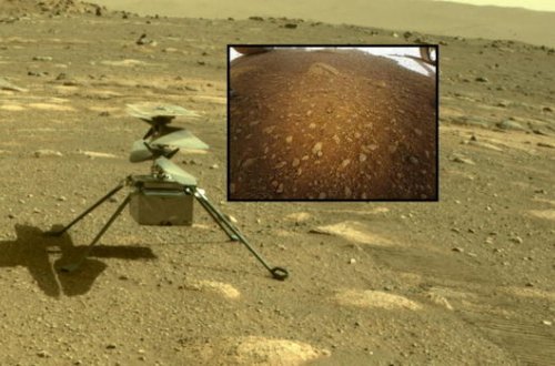 Первый дрон на Марсе прислал цветную фотографию поверхности планеты