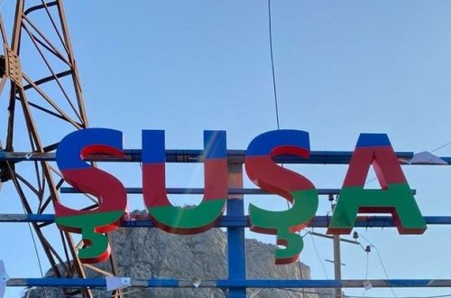 Şuşanın girişindən yeni görüntülər - FOTO