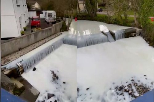 “Süd çayı”nı görənlər heyrətə düşdü - VİDEO