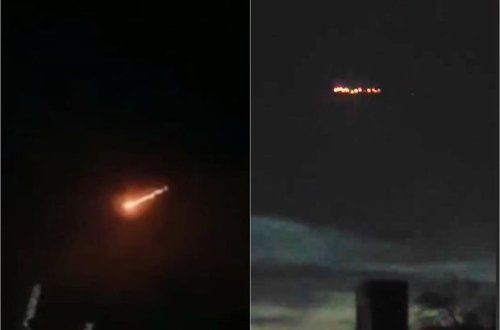 Rusiya səmasında “odlu şarlar” sakinləri qorxutdu - VİDEO