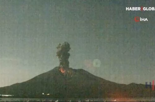Yaponiyadakı Sakurajima dağında vulkan püskürüb – VİDEO