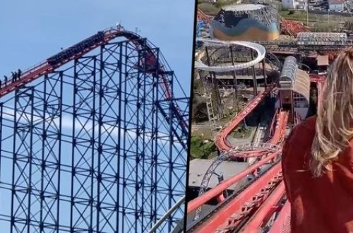 Attraksion xarab oldu: Qonaqlar 70 metr hündürlükdən piyada düşdülər - VİDEO