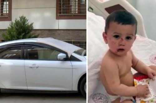 Altıncı mərtəbədən maşının oturacağına düşdü - FOTO