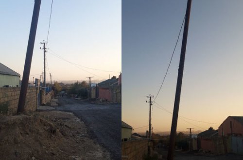 Аварийное состояние электрических столбов в Мехдиабаде - ФОТО