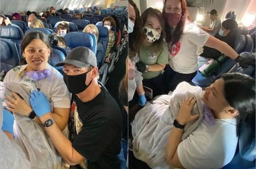 Hamilə olduğunu bilməyən sərnişin təyyarədə doğdu - FOTO/VİDEO