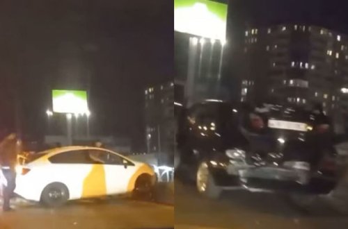 Bakıda zəncirvari qəza: Beş avtomobil toqquşdu - VİDEO