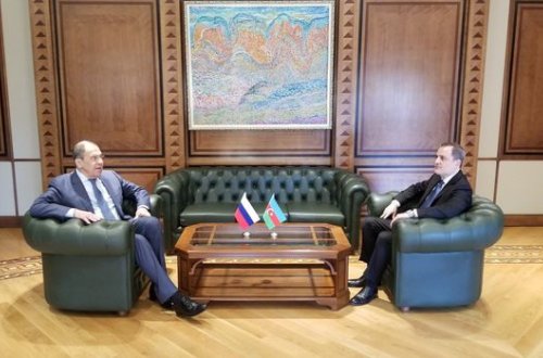 Ceyhun Bayramovla Sergey Lavrov arasında görüş keçirilir - YENİLƏNİB + FOTO