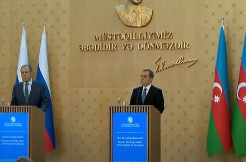 Ceyhun Bayramov və Sergey Lavrovun mətbuat konfransı - CANLI YAYIM